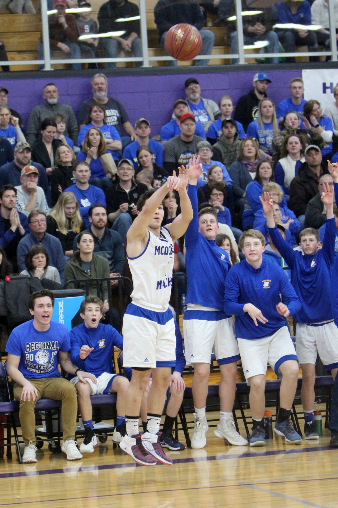Athens vs McDonell boys basketball at Eau Claire Memorial 3-7-19